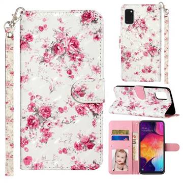 Rambler Rose Flower 3D Leather Phone Holster Wallet Case for Samsung Galaxy A41