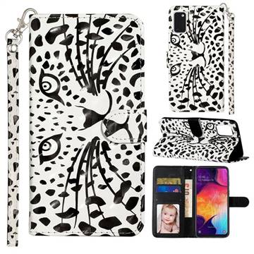 Leopard Panther 3D Leather Phone Holster Wallet Case for Samsung Galaxy A41