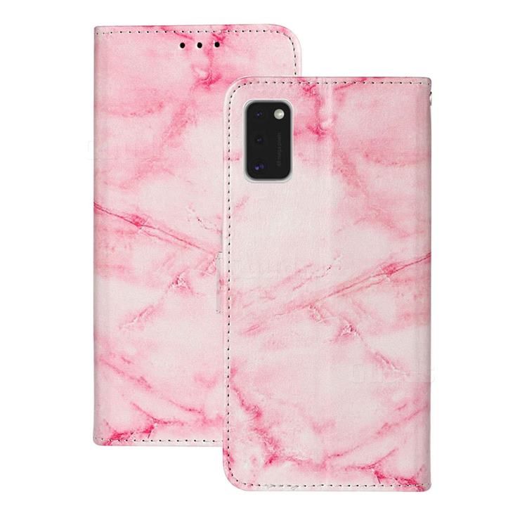 Pink Marble PU Leather Wallet Case for Samsung Galaxy A41