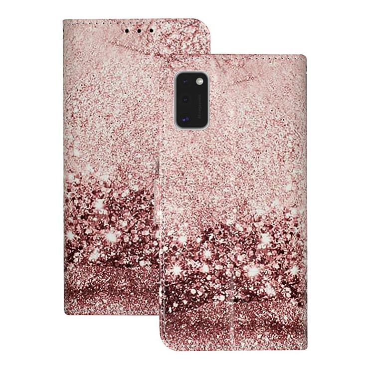 Glittering Rose Gold PU Leather Wallet Case for Samsung Galaxy A41