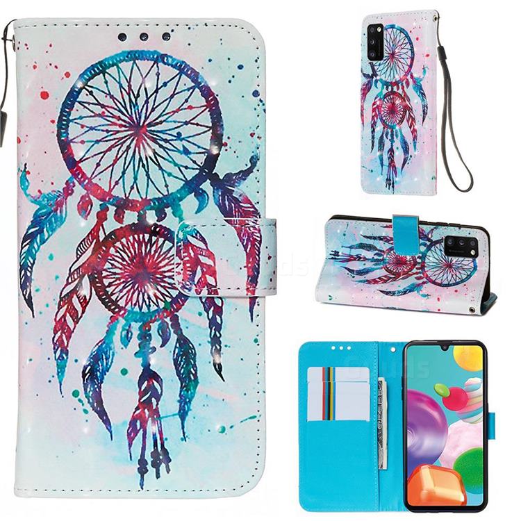 ColorDrops Wind Chimes 3D Painted Leather Wallet Case for Samsung Galaxy A41