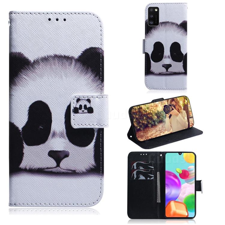 Sleeping Panda PU Leather Wallet Case for Samsung Galaxy A41