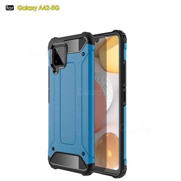 King Kong Armor Premium Shockproof Dual Layer Rugged Hard Cover for Samsung Galaxy A42 5G - Sky Blue