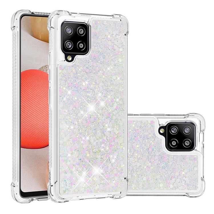 Dynamic Liquid Glitter Sand Quicksand Star TPU Case for Samsung Galaxy A42 5G - Pink