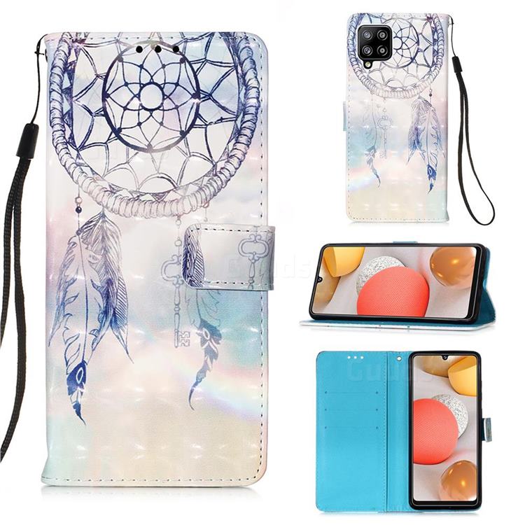 Fantasy Campanula 3D Painted Leather Wallet Case for Samsung Galaxy A42 5G