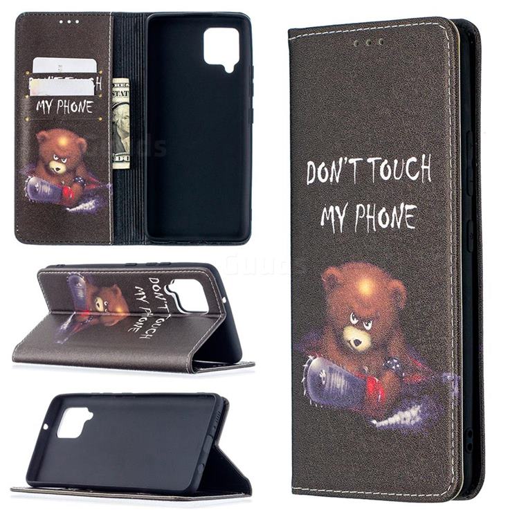 Chainsaw Bear Slim Magnetic Attraction Wallet Flip Cover for Samsung Galaxy A42 5G