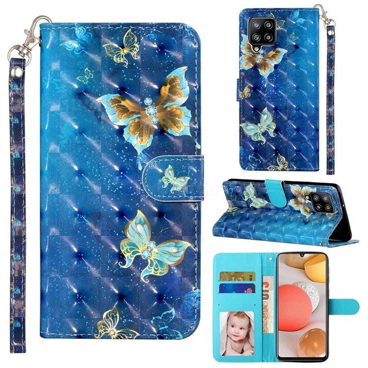 Rankine Butterfly 3D Leather Phone Holster Wallet Case for Samsung Galaxy A42 5G