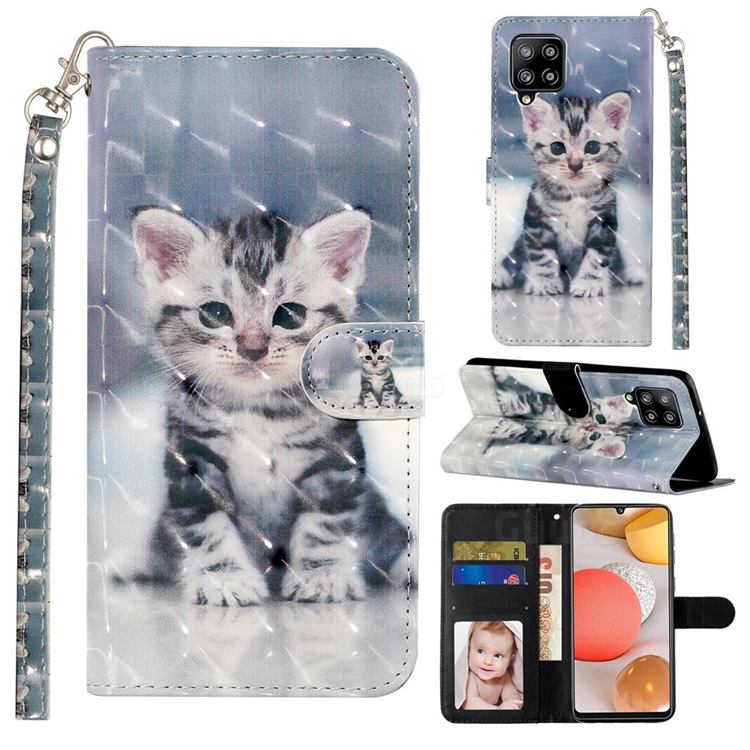 Kitten Cat 3D Leather Phone Holster Wallet Case for Samsung Galaxy A42 5G
