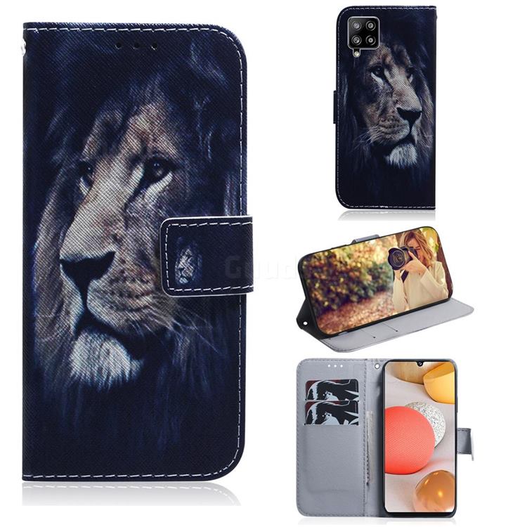 Lion Face PU Leather Wallet Case for Samsung Galaxy A42 5G