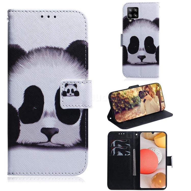 Sleeping Panda PU Leather Wallet Case for Samsung Galaxy A42 5G