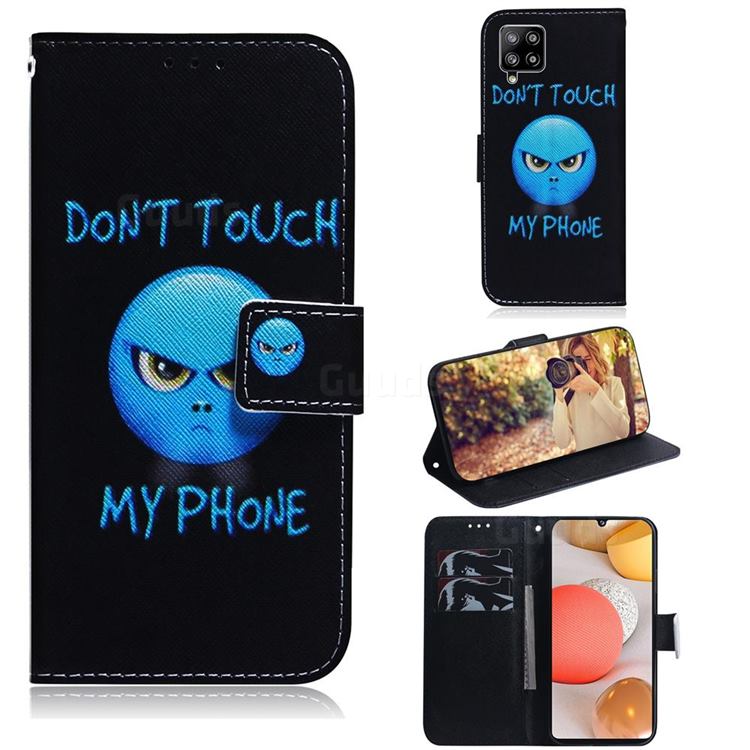 Not Touch My Phone PU Leather Wallet Case for Samsung Galaxy A42 5G