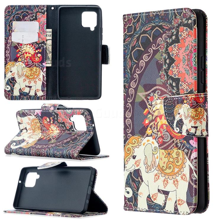 Totem Flower Elephant Leather Wallet Case for Samsung Galaxy A42 5G