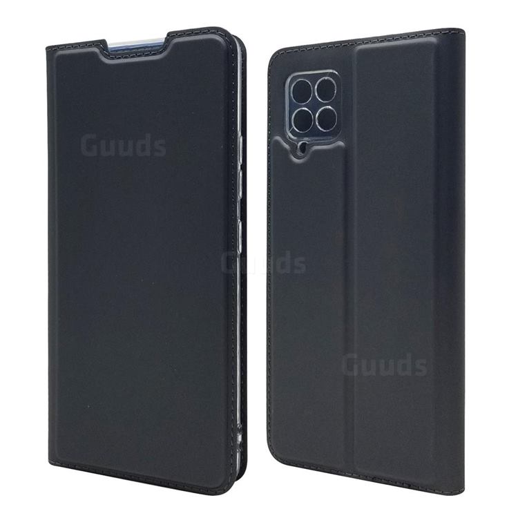 Ultra Slim Card Magnetic Automatic Suction Leather Wallet Case for Samsung Galaxy A42 5G - Star Grey