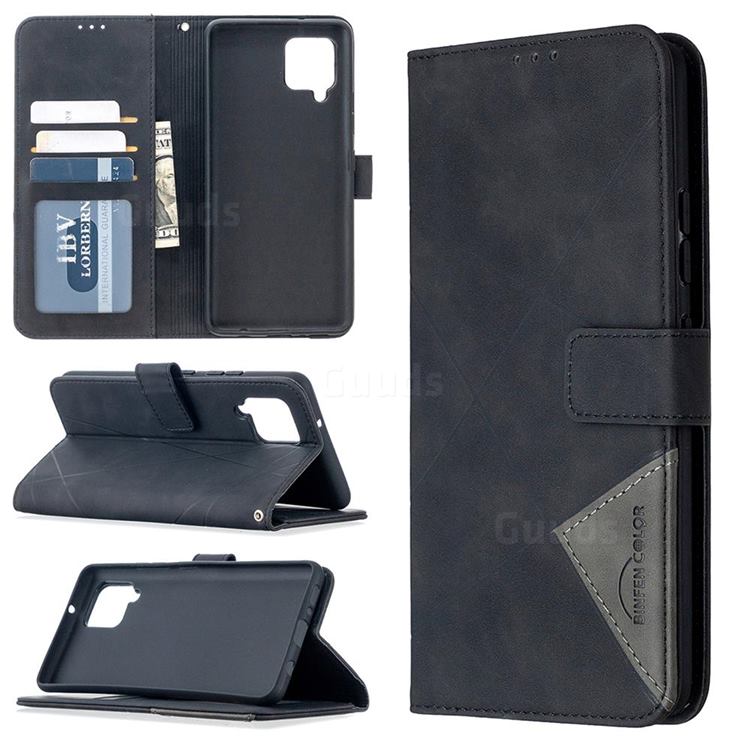 Binfen Color BF05 Prismatic Slim Wallet Flip Cover for Samsung Galaxy A42 5G - Black