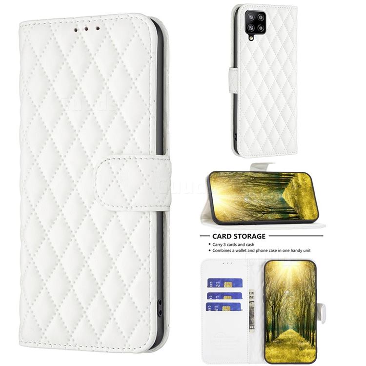 Binfen Color BF-14 Fragrance Protective Wallet Flip Cover for Samsung Galaxy A42 5G - White