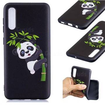 Bamboo Panda 3D Embossed Relief Black Soft Back Cover for Samsung Galaxy A50
