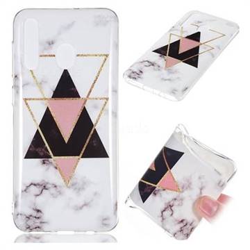 Inverted Triangle Black Soft TPU Marble Pattern Phone Case for Samsung Galaxy A50