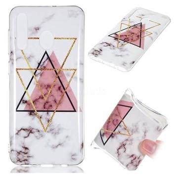 Inverted Triangle Powder Soft TPU Marble Pattern Phone Case for Samsung Galaxy A50