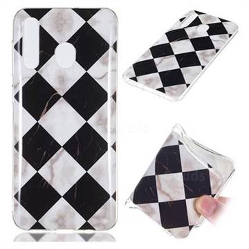 Black and White Matching Soft TPU Marble Pattern Phone Case for Samsung Galaxy A50