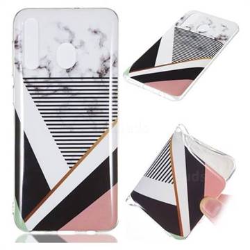 Pinstripe Soft TPU Marble Pattern Phone Case for Samsung Galaxy A50