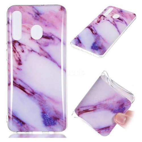 Purple Soft TPU Marble Pattern Case for Samsung Galaxy A50