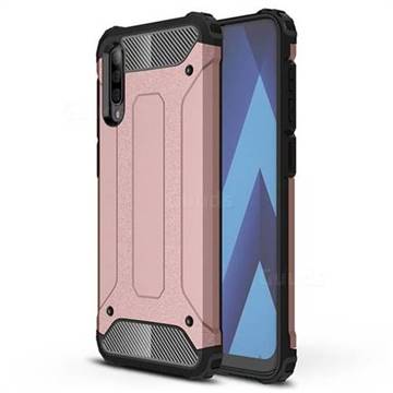 King Kong Armor Premium Shockproof Dual Layer Rugged Hard Cover for Samsung Galaxy A50 - Rose Gold