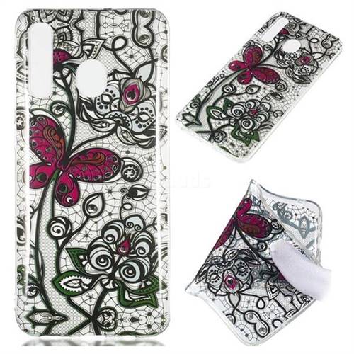 Butterfly Flowers Super Clear Soft TPU Back Cover for Samsung Galaxy A50