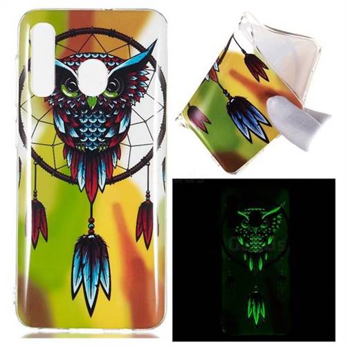 Owl Wind Chimes Noctilucent Soft TPU Back Cover for Samsung Galaxy A50