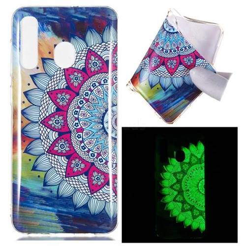 Colorful Sun Flower Noctilucent Soft TPU Back Cover for Samsung Galaxy A50