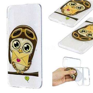 Envelope Owl Super Clear Soft TPU Back Cover for Samsung Galaxy A50
