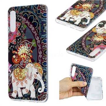 Totem Flower Elephant Super Clear Soft TPU Back Cover for Samsung Galaxy A50