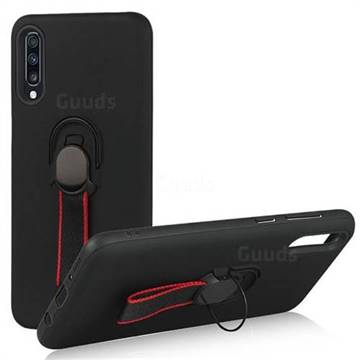 Raytheon Multi-function Ribbon Stand Back Cover for Samsung Galaxy A50 - Black
