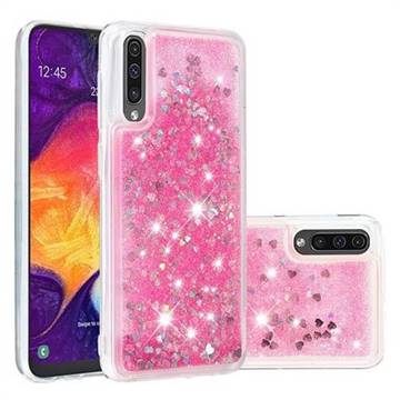 Dynamic Liquid Glitter Quicksand Sequins TPU Phone Case for Samsung Galaxy A50 - Rose