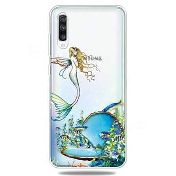 Mermaid Clear Varnish Soft Phone Back Cover for Samsung Galaxy A50