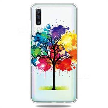 Oil Painting Tree Clear Varnish Soft Phone Back Cover for Samsung Galaxy A50