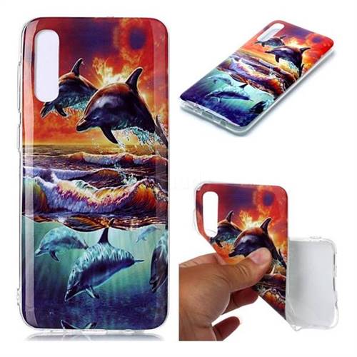 Flying Dolphin Soft TPU Cell Phone Back Cover for Samsung Galaxy A50