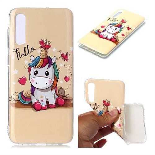 Hello Unicorn Soft TPU Cell Phone Back Cover for Samsung Galaxy A50