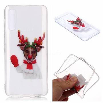 Red Gloves Elk Super Clear Soft TPU Back Cover for Samsung Galaxy A50