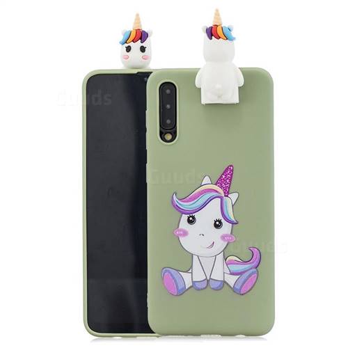 Cute Unicorn Soft 3D Climbing Doll Stand Soft Case for Samsung