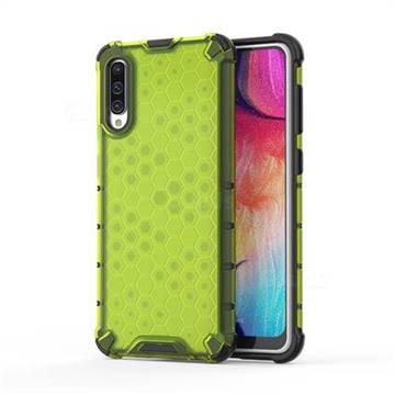 Honeycomb TPU + PC Hybrid Armor Shockproof Case Cover for Samsung Galaxy A50 - Green