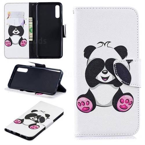 Lovely Panda Leather Wallet Case for Samsung Galaxy A50