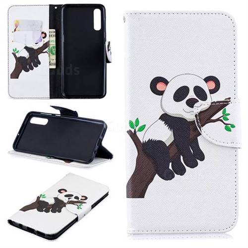 Tree Panda Leather Wallet Case for Samsung Galaxy A50