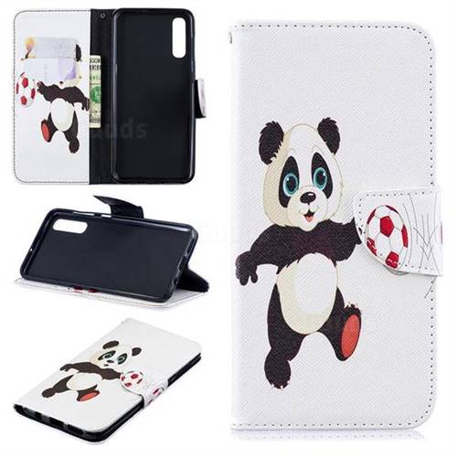 Football Panda Leather Wallet Case for Samsung Galaxy A50