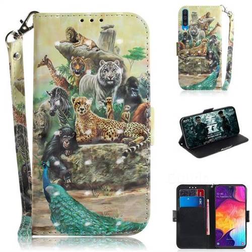 Beast Zoo 3D Painted Leather Wallet Phone Case for Samsung Galaxy A50