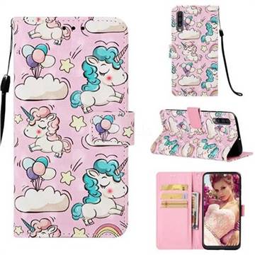 Angel Pony 3D Painted Leather Wallet Case for Samsung Galaxy A50