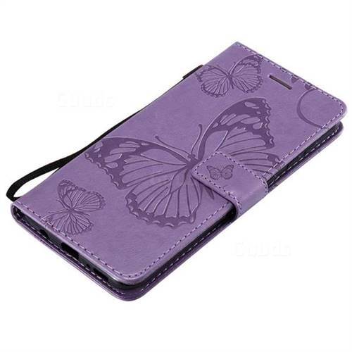 Embossing 3D Butterfly Leather Wallet Case for Samsung Galaxy A50 ...