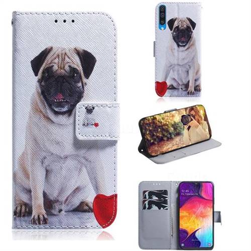 Pug Dog PU Leather Wallet Case for Samsung Galaxy A50