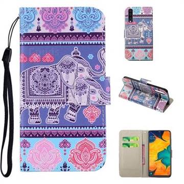Totem Elephant PU Leather Wallet Phone Case Cover for Samsung Galaxy A50