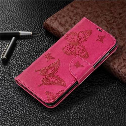 Embossing Double Butterfly Leather Wallet Case for Samsung Galaxy A50 ...