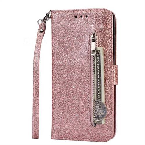 Glitter Shine Leather Zipper Wallet Phone Case for Samsung Galaxy A50 ...